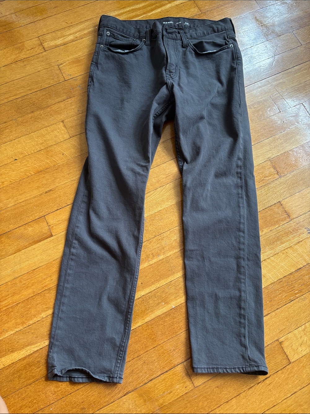 Old Navy Men's Dark Charcoal Slim Straight Jeans